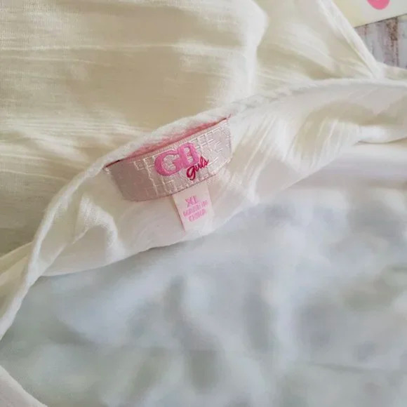 GB GIRLS ivory cream sleeveless embroidered romper XL - Picture 6 of 6